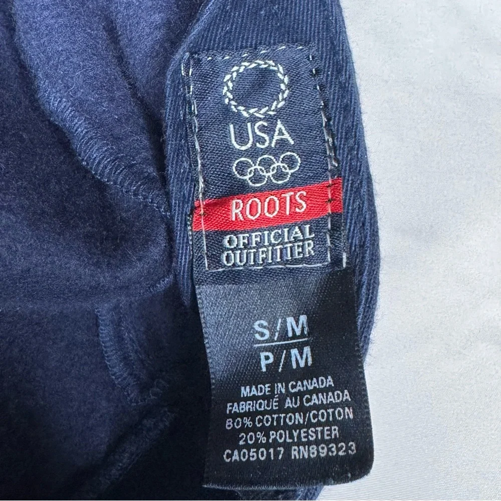 2004 Roots Greece Olympics Team USA Blue Flat Cap Newsboy Cabbie Beret Hat S/M - Picture 10 of 12